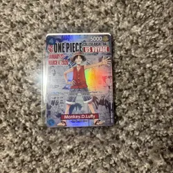 One Piece Monkey D. Luffy US Voyage College Basketball Promo Card SEALED - Image 1