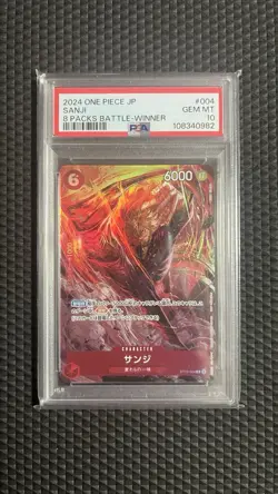 PSA 10 One Piece Sanji 8-Packs Battle Winner ST10-004 Promo Card Japanese GEM MT - Image 1