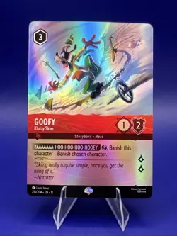 Disney Lorcana Goofy Klutzy Skier 216/204 Winterspell Epic - Image 1