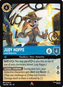 Judy Hopps Lead Detective 150/204 Whispers in the Well Disney Lorcana - Image 1