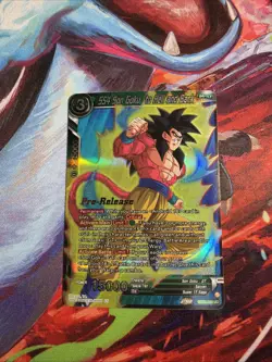 Dragon Ball Super Card Game TCG SS4 Son Goku BT20-063 Pre-Release Gold Stamped - Image 1