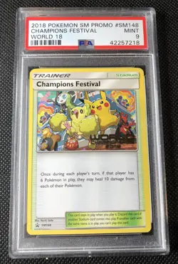 English Champions Festival Pokemon Card PSA 9 MINT 2018 SM148 Low Pop! - Image 1