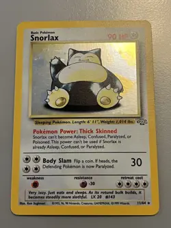 Snorlax Jungle Holo Rare Pokemon Card 11/64 90 HP Unlimited Wizards 1999 - Image 2