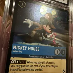 Mickey Mouse "Detective" Cold Foil (154/204) CGC 10 GEM Mint Disney Lorcana Card - Image 2