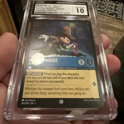 Mickey Mouse "Detective" Cold Foil (154/204) CGC 10 GEM Mint Disney Lorcana Card - Image 3