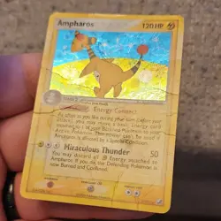 Pokemon Ampharos Stage 2 Thunder 120 HP Holo Rare Unseen Forces 1/115 TCG Card - Image 2