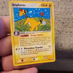 Pokemon Ampharos Stage 2 Thunder 120 HP Holo Rare Unseen Forces 1/115 TCG Card - Image 3