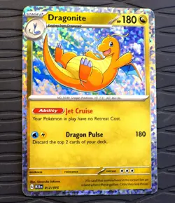 Pokemon Dragonite Confetti Holo 12/15 McDonald's Collection 2024 Promo Card - Image 1