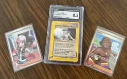 Pokemon Trainer Supporter Card Lot - Hilda, Surfer, CGC8.5 2002 Expedition Nurse - Image 1