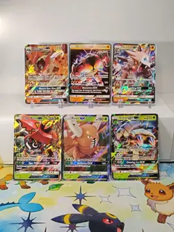 Pokemon TCG GX Lot Of Six Cards Light Play Moderate Play - Image 1