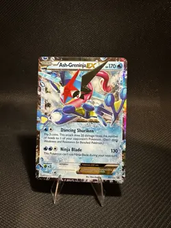 Pokemon TCG Ash-Greninja-EX Holo Promo Card XY133 - Image 1