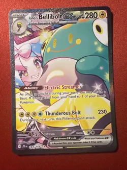 Pokemon TCG Iono's Bellibolt EX Journey Together Ultra Rare Holo Card 183/159 - Image 1