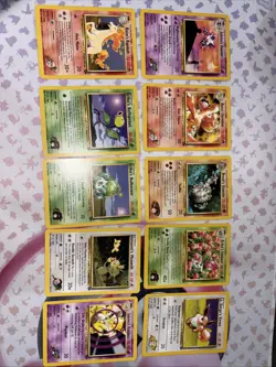 vintage wotc lot of 10 uncommon mp-lp gym challenge cards - Image 1
