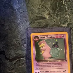 Pokemon Dark Slowbro 12/82 Holo Rare Swirl LP Condition 2000 TCG Card - Image 2