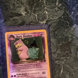 Pokemon Dark Slowbro 12/82 Holo Rare Swirl LP Condition 2000 TCG Card - Image 3