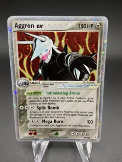 Aggron ex 89/100 Holo Ultra Rare Pokemon TCG Card EX Crystal Guardians HP! - Image 1