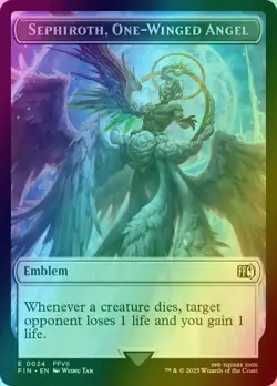 Sephiroth One Winged Angel Robot Warrior FOIL | MTG Double Token FIN 0012 0024 - Image 1