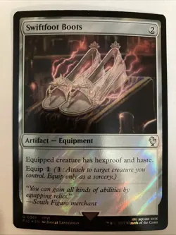 MTG Swiftfoot Boots (Surge Foil) U Commander: FINAL FANTASY 0361 NM - Image 1
