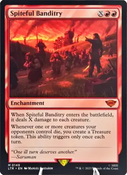 2023 MTG Magic The Gathering LOTR Lord of the Rings #149 Spiteful Banditry NM - Image 2