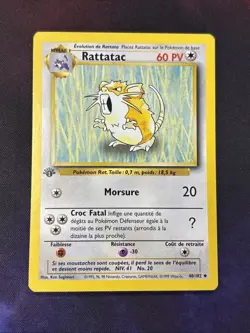 Pokemon 1st Edition Raticate French 40/102 MINT Wizards of the Coast - Image 3
