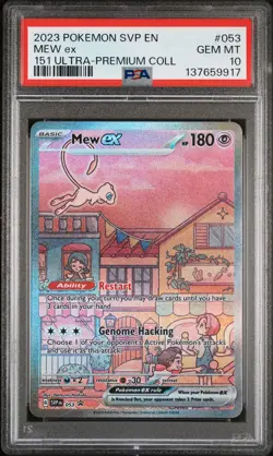 2023 POKEMON SVP EN-SV BLACK STAR PROMO 151 ULTRA-PREM COLL #053 MEW EX PSA 10 - Image 1