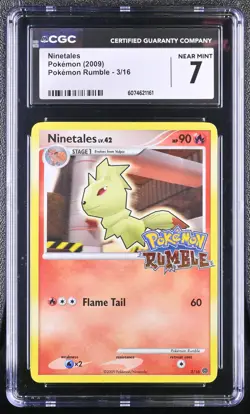 CGC 7 Ninetales Pokemon Rumble #3/16 2009 Pokemon - Image 1