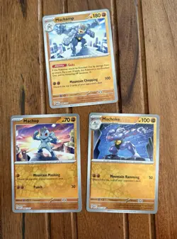 Machop 066/165 Machoke 067/165 Machamp 068/165 Reverse Holo Pokemon S&V 151 - Image 1