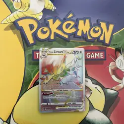 Pokemon TCG Hisuian Zoroark VSTAR Lost Origin 203/196 Rainbow Rare - Image 1