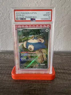 Pokemon Snorlax 151 ETB Illustration Rare Promo SVP en 051 PSA 10 Gem Mint - Image 1
