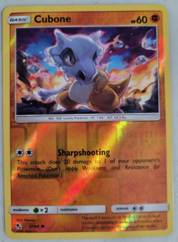 Pokemon - Hidden Fates - Cubone 37/68 - Reverse Holo - NM/M - Image 1
