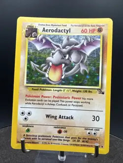 Pokemon TCG Aerodactyl Fossil 1/62 Holo Unlimited Holo Rare - Image 3