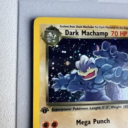 Dark Machamp 10/82 Holo Rare Team Rocket PSA WOTC Vintage Pokemon - Image 3