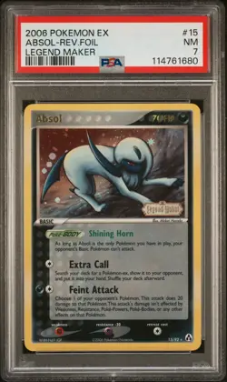 2006 POKEMON EX LEGEND MAKER ABSOL #15 REVERSE PSA 7 NM #114761680 - Image 1