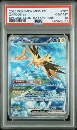 Pokemon 151 Zapdos 202/165 Special Illustration Rare SIR Gem Mint PSA 10 - Image 1