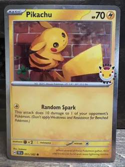 💫 Swirl💫 Stamped 30th Anniversary Pokemon Day 2026 Pikachu 051/162 (2) - Image 1