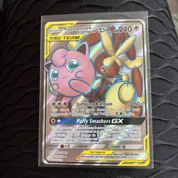 Mega Lopunny & Jigglypuff GX 225/236 Tag Team Cosmic Eclipse Pokemon TCG - Image 1