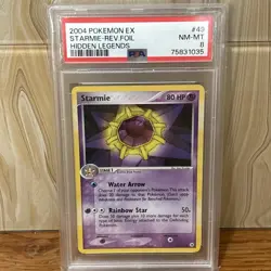 2004 POKEMON EX HIDDEN LEGENDS #49 STARMIE-REVERSE FOIL PSA 8 - Image 1