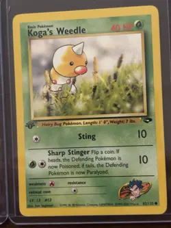 Pokemon TCG Gym Challenge 1st Edition Lt. Surge's Rattata Koga's Weedle Lot 2 - Image 3