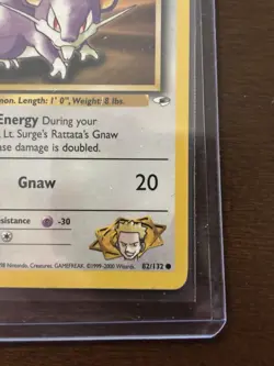 Pokemon TCG Gym Challenge 1st Edition Lt. Surge's Rattata Koga's Weedle Lot 2 - Image 4