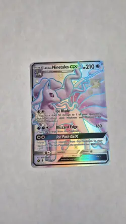 Alolan Ninetales GX 213/150 Sm8b: GX Ultra Shiny Holo pokemon TCG - Image 1