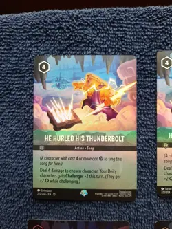 4-He Hurled His Thunderbolt EPIC 222/204 Disney Lorcana Whispers in the Well - Image 2
