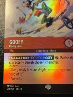 Goofy - Klutzy Skier 216/204 Foil Epic Winterspell Disney Lorcana TCG - Image 4