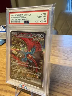 ROARING MOON EX SPECIAL ART RARE POKEMON JAP SV8A-TERASTAL FE EX 2024 218 PSA 10 - Image 3