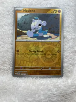 Pokemon TCG Pikachu & Meditite Holo Cards PALDEA 2023 062/193 099/192 - Image 2