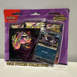 Pokemon TCG Ascended Heros Tech Sticker Collection Gastly Sealed New - Image 1