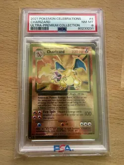 2021 Pokemon Celebrations Charizard Metal UPC PSA 8 - Image 1