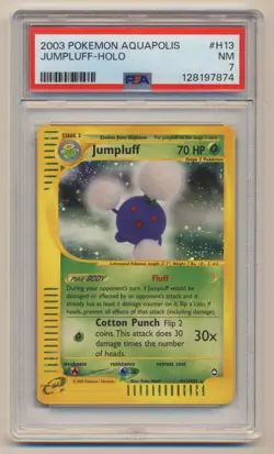 PSA 7 Pokemon Aquapolis Holo Rare Jumpluff H13/H32 NEAR MINT Condition! - Image 1