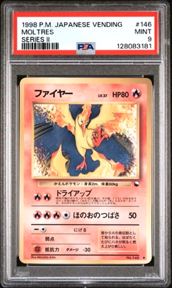 *New Cert* Moltres [Series II] #146 Pokemon Japanese Vending PSA 9 - Image 1