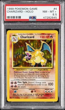 1999 POKEMON GAME #4 CHARIZARD-HOLO PSA 8.5 - Image 1