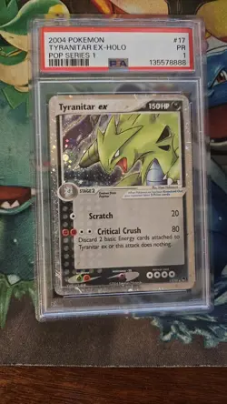 PSA 1 Tyranitar EX Holo #17/17 Pop Series 1 2004 Pokemon PR - Image 1